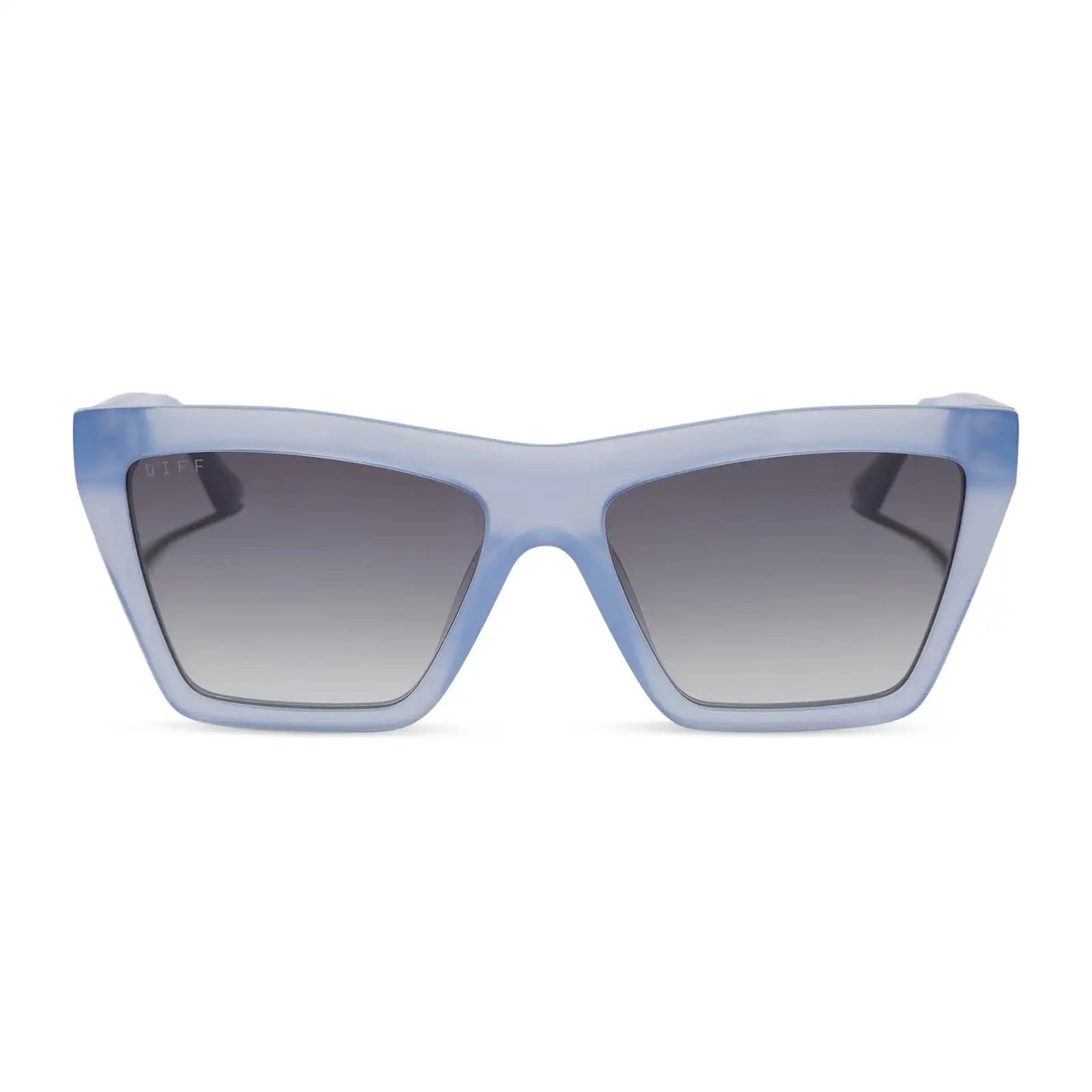 VIVI - MILKY BLUE PEARL + GREY GRADIENT SUNGLASSES