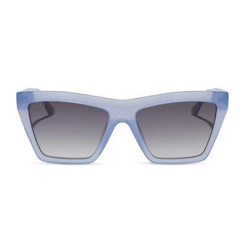 VIVI - MILKY BLUE PEARL + GREY GRADIENT SUNGLASSES