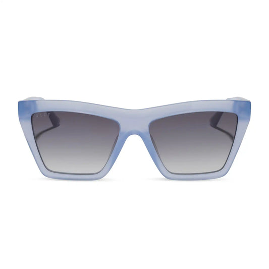 VIVI - MILKY BLUE PEARL + GREY GRADIENT SUNGLASSES