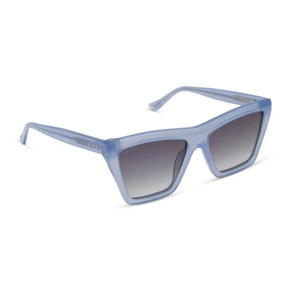 VIVI - MILKY BLUE PEARL + GREY GRADIENT SUNGLASSES