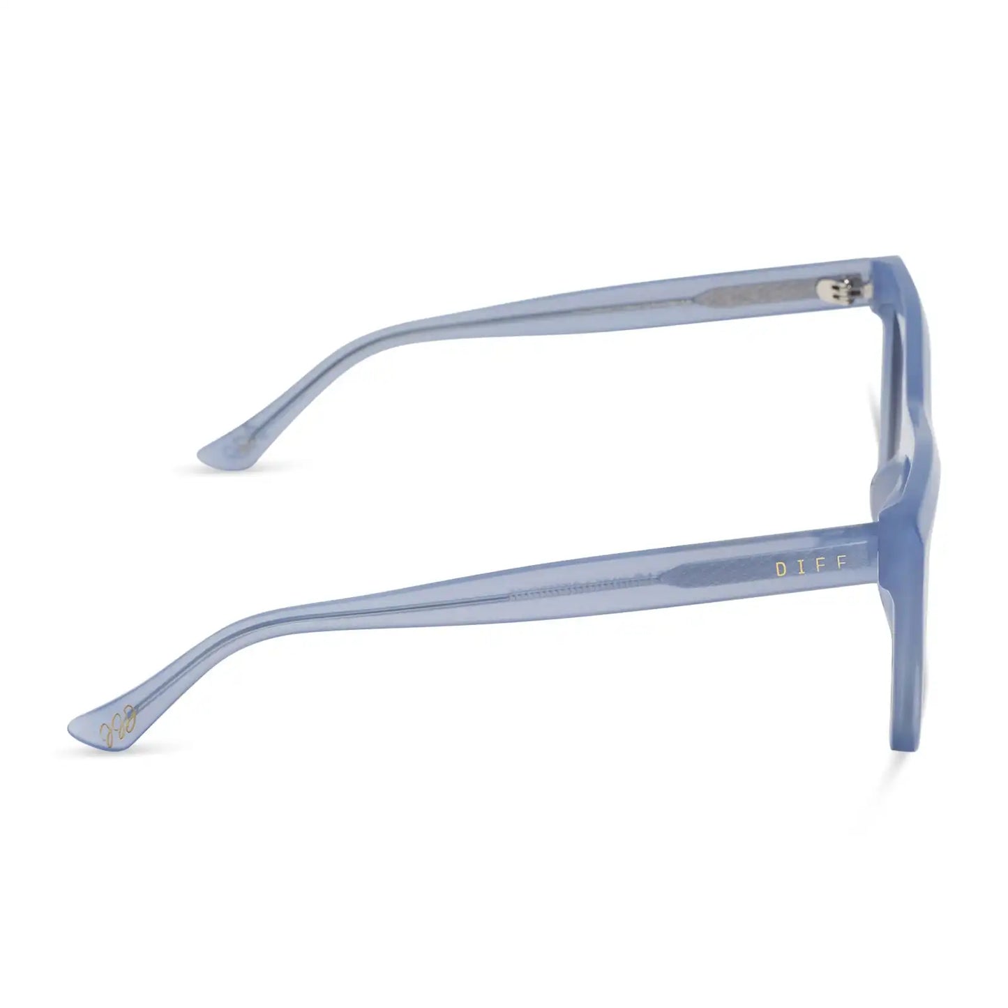 VIVI - MILKY BLUE PEARL + GREY GRADIENT SUNGLASSES