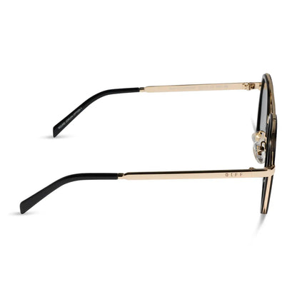 DRMTLGY - JOEY + BLACK + GOLD METAL + GREY GRADIENT + POLARIZED SUNGLASSES