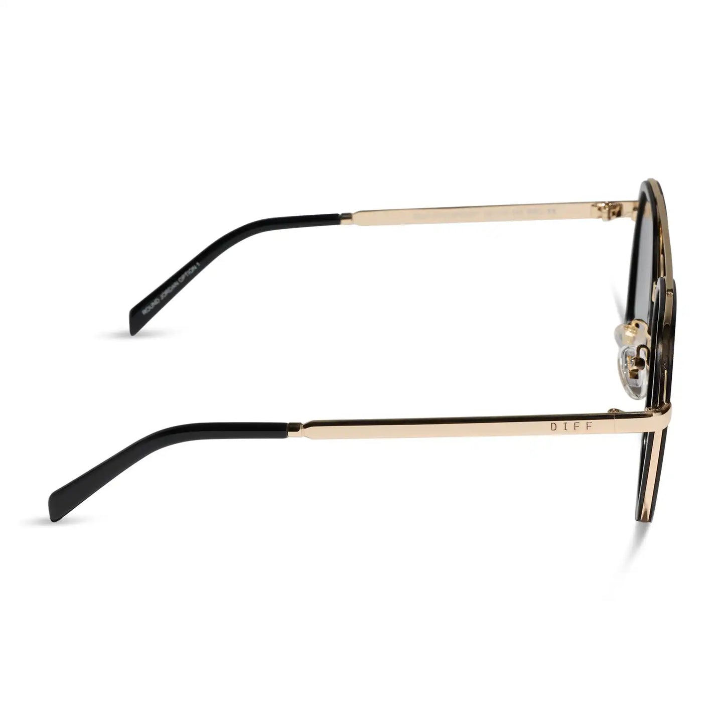 JOEY - BLACK + GOLD METAL + GREY GRADIENT + POLARIZED SUNGLASSES