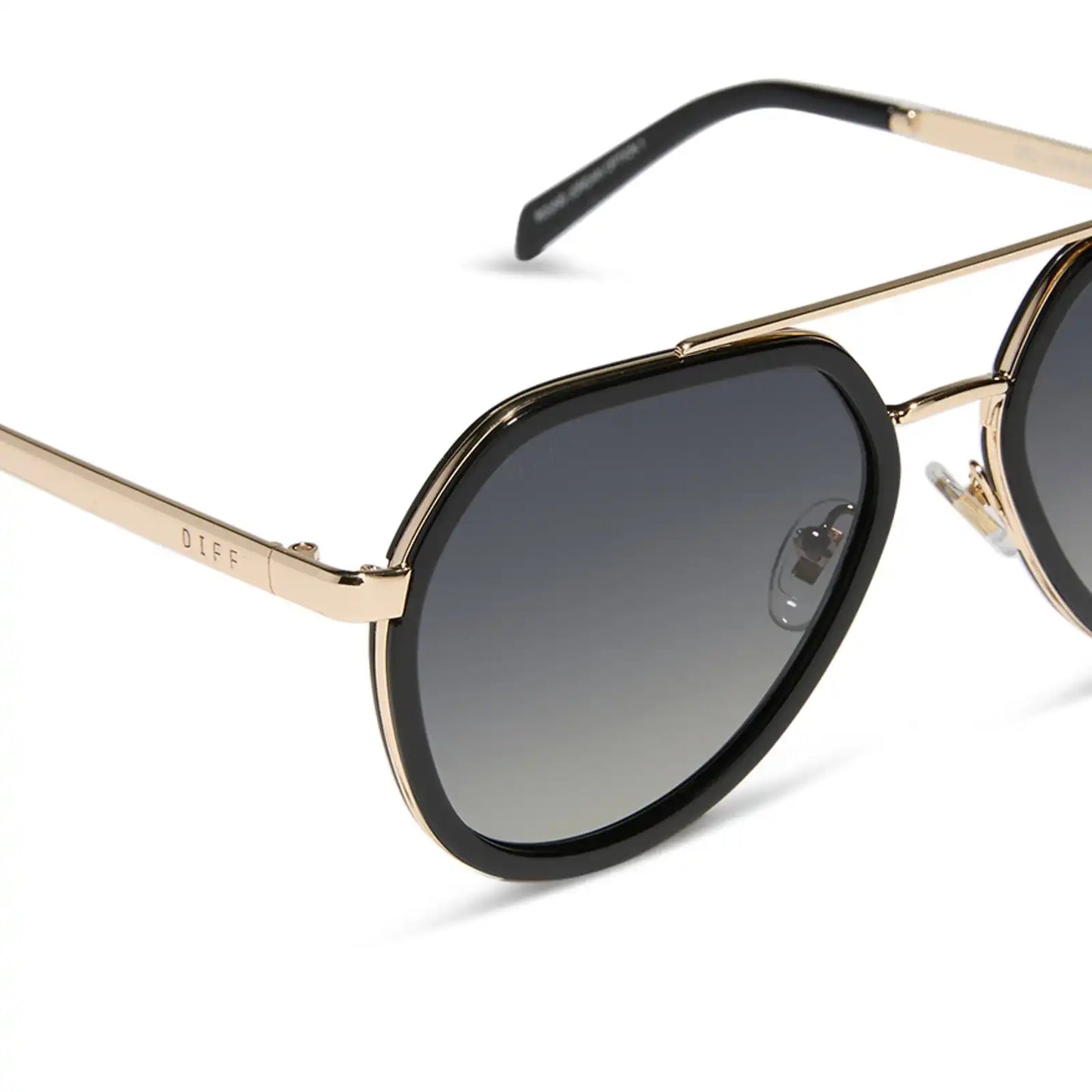 DRMTLGY - JOEY + BLACK + GOLD METAL + GREY GRADIENT + POLARIZED SUNGLASSES