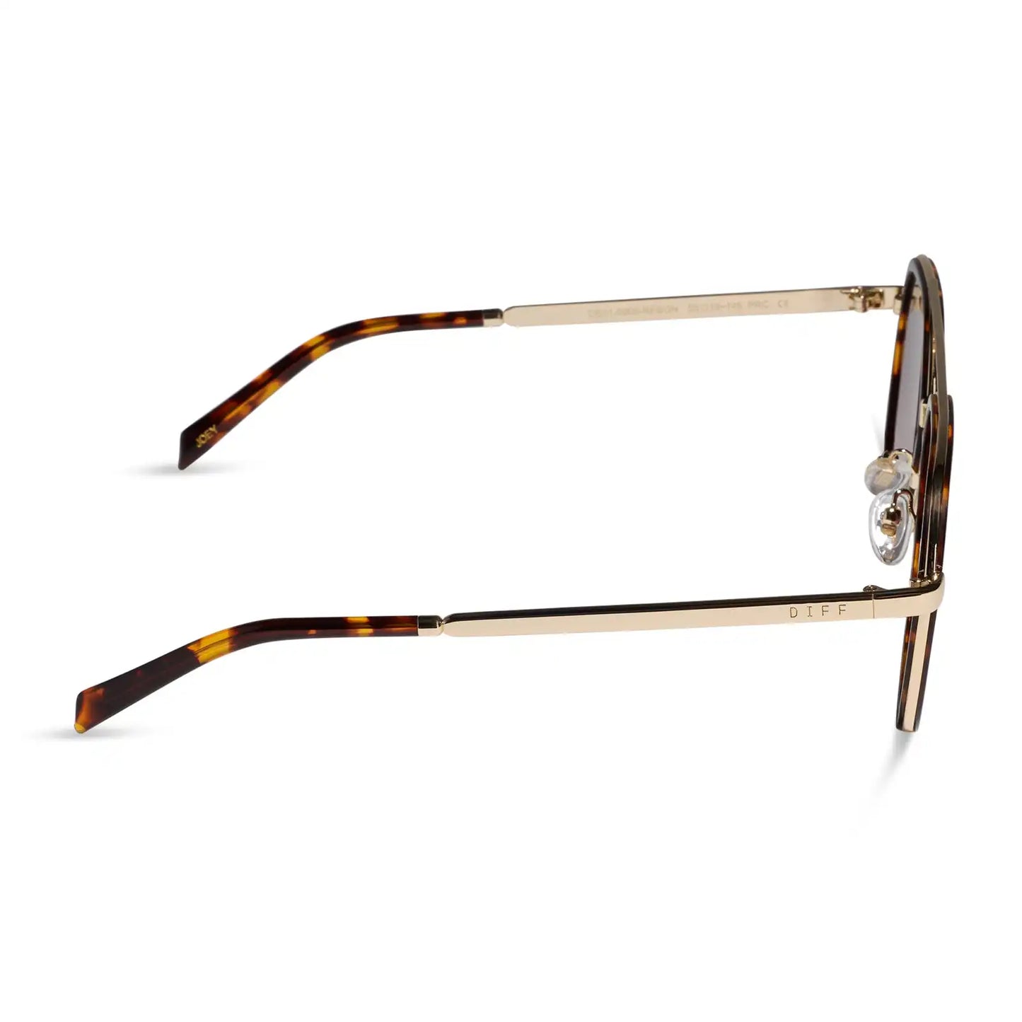 JOEY - RICH TORTOISE + GOLD METAL + BROWN GRADIENT SUNGLASSES
