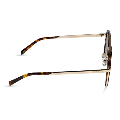 JOEY - RICH TORTOISE + GOLD METAL + BROWN GRADIENT SUNGLASSES
