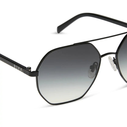 JOELLE - BLACK + GREY GRADIENT + POLARIZED SUNGLASSES