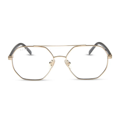 JOELLE - GOLD + CHOCOLATE CRYSTAL + GLASSES
