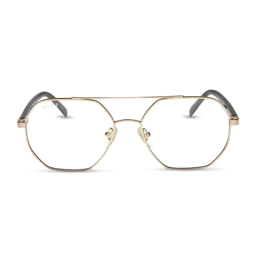 JOELLE - GOLD + CHOCOLATE CRYSTAL + GLASSES