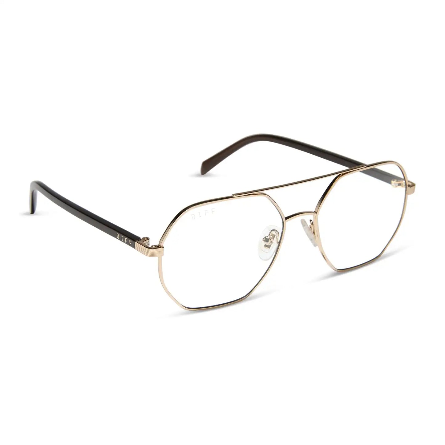 JOELLE - GOLD + CHOCOLATE CRYSTAL + GLASSES