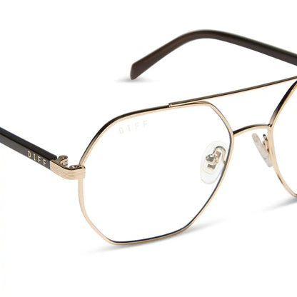JOELLE - GOLD + CHOCOLATE CRYSTAL + GLASSES