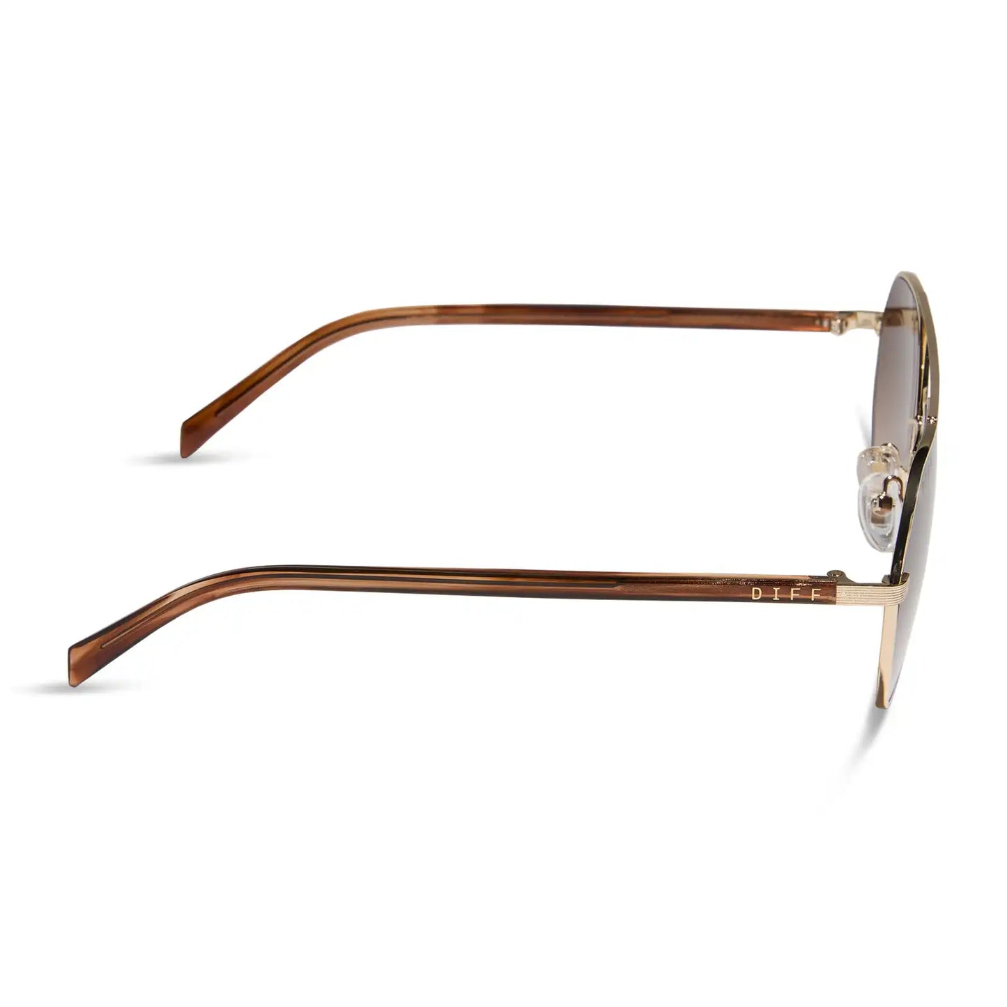 JOELLE - GOLD + HORN TORTOISE + BROWN GRADIENT SUNGLASSES