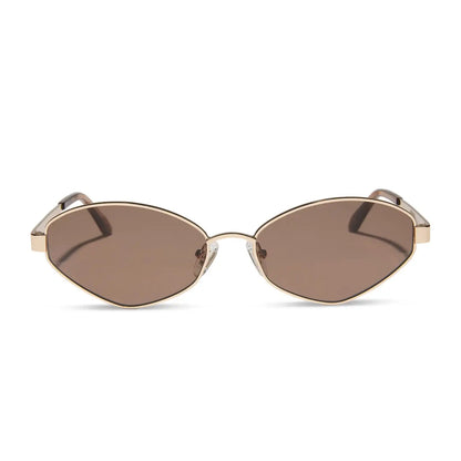 JORDY - GOLD + HORN TORTOISE + BROWN SUNGLASSES