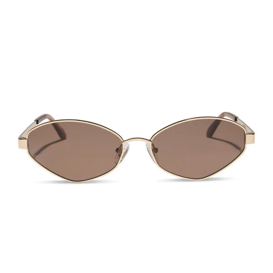 JORDY - GOLD + HORN TORTOISE + BROWN SUNGLASSES