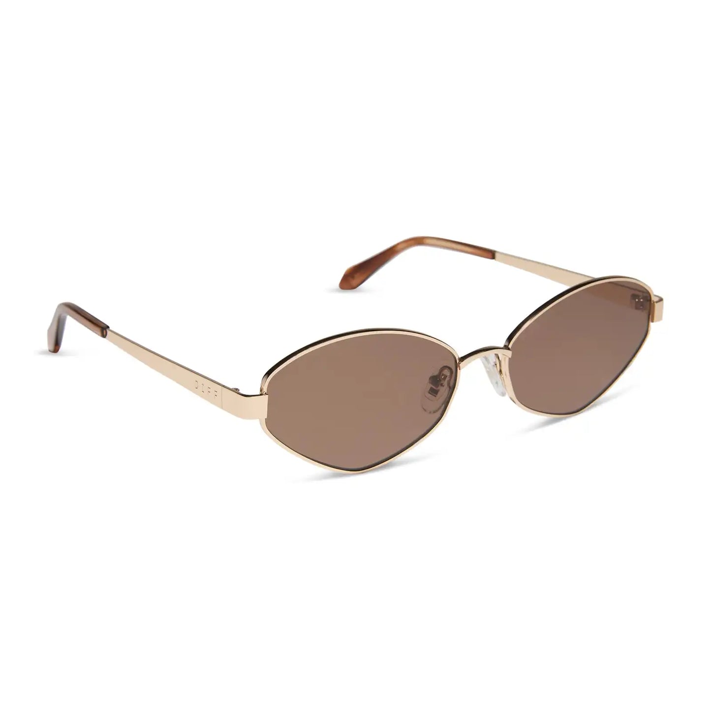 JORDY - GOLD + HORN TORTOISE + BROWN SUNGLASSES