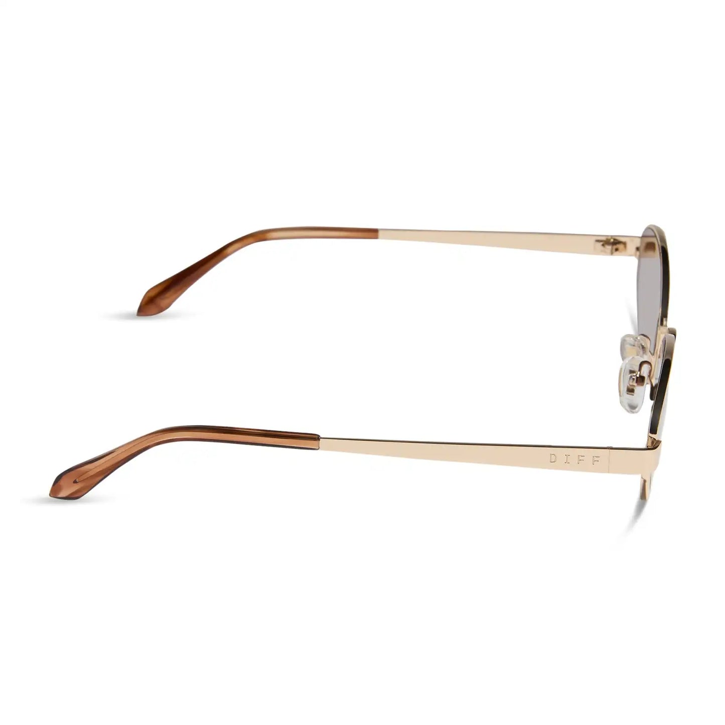 JORDY - GOLD + HORN TORTOISE + BROWN SUNGLASSES