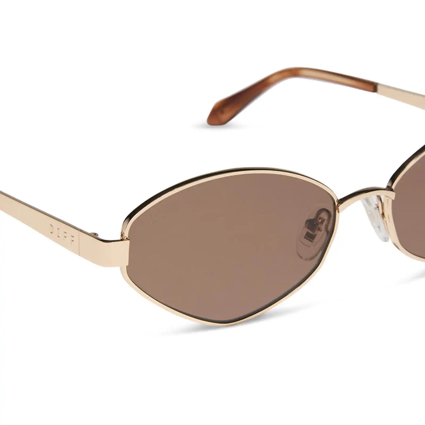 JORDY - GOLD + HORN TORTOISE + BROWN SUNGLASSES