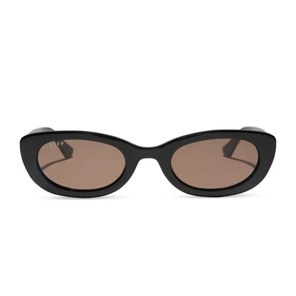 RAYA - BLACK + BROWN SUNGLASSES