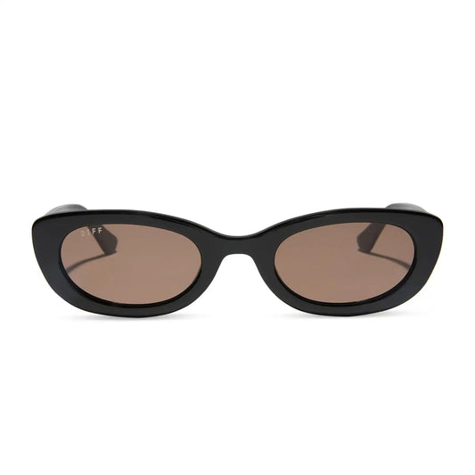 RAYA - BLACK + BROWN SUNGLASSES