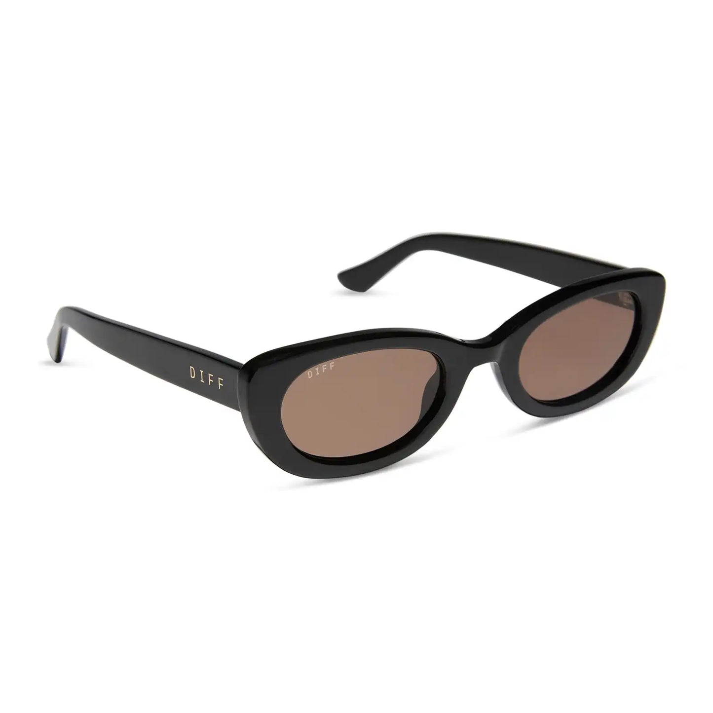 RAYA - BLACK + BROWN SUNGLASSES