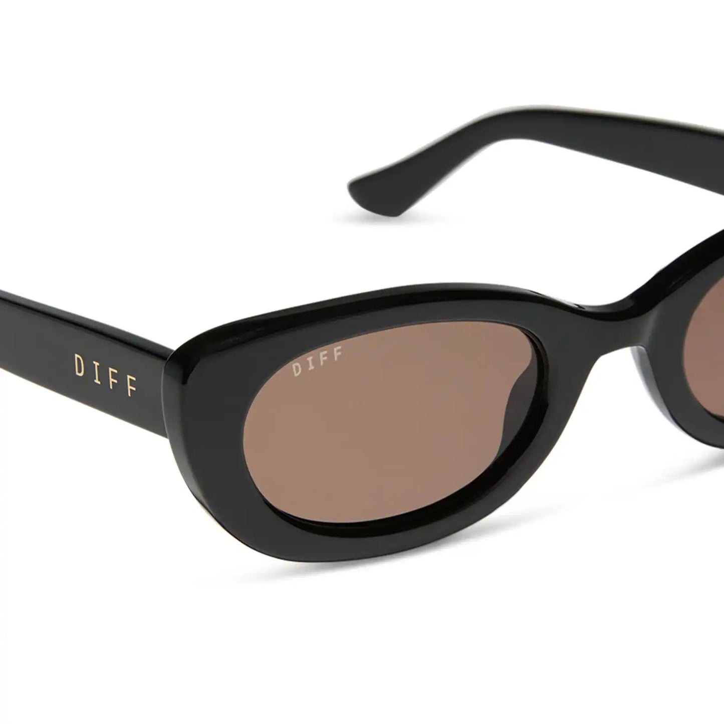 RAYA - BLACK + BROWN SUNGLASSES