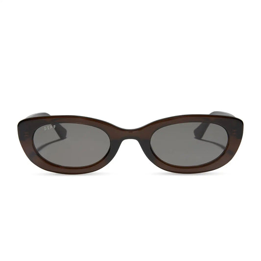 RAYA - CHOCOLATE CRYSTAL + GREY + POLARIZED SUNGLASSES