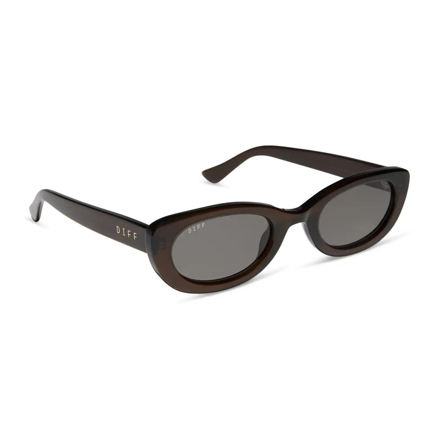 RAYA - CHOCOLATE CRYSTAL + GREY + POLARIZED SUNGLASSES