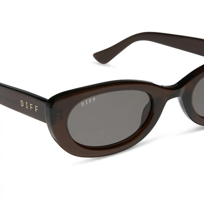 RAYA - CHOCOLATE CRYSTAL + GREY + POLARIZED SUNGLASSES