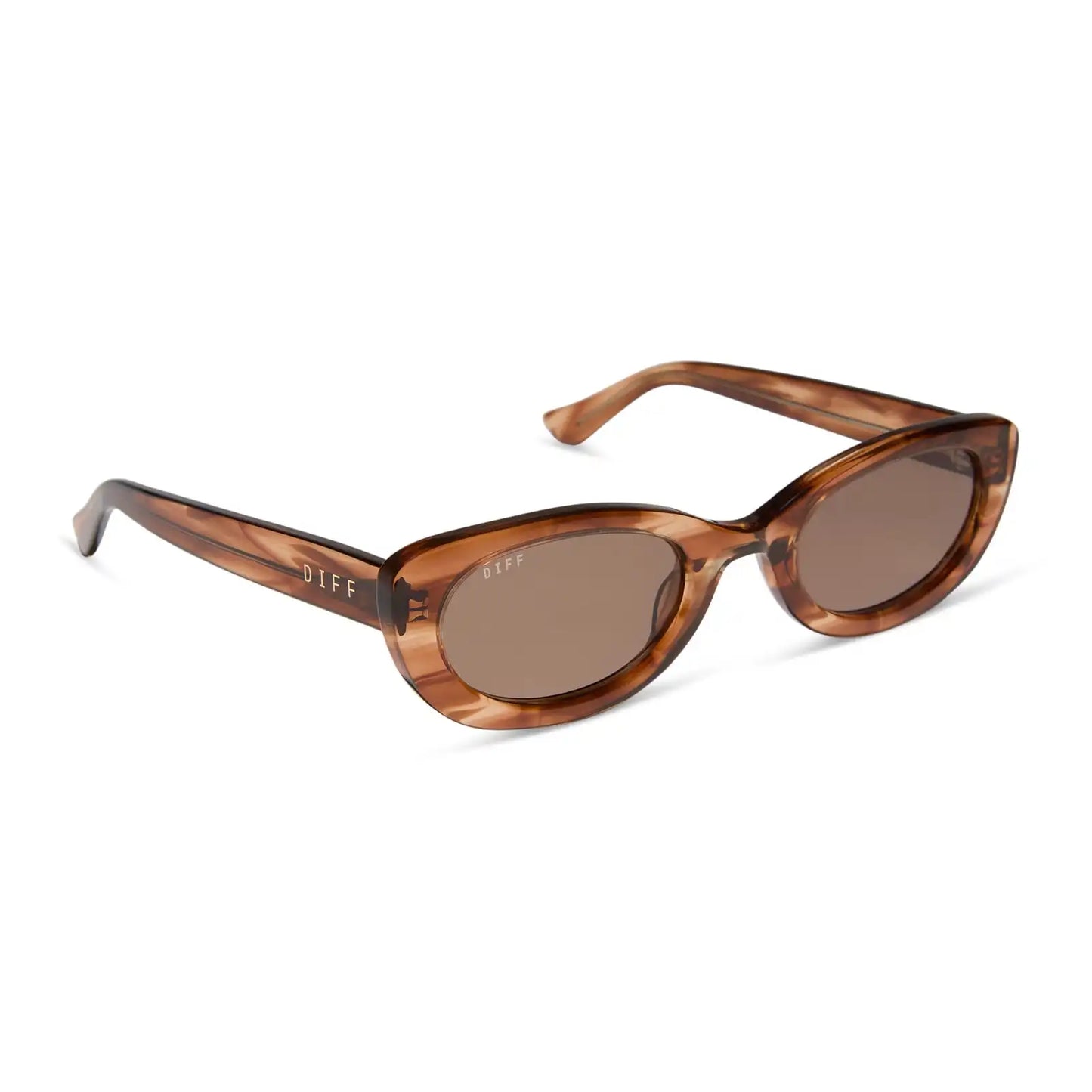 RAYA - HORN TORTOISE + BROWN SUNGLASSES