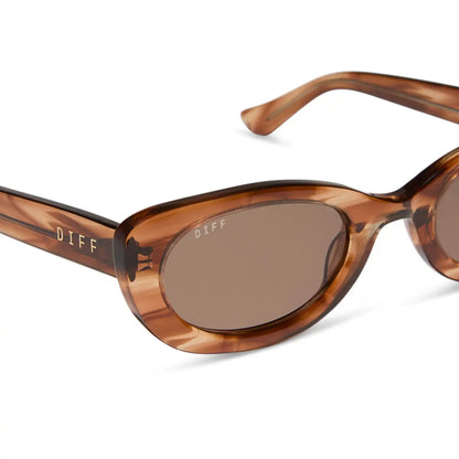 RAYA - HORN TORTOISE + BROWN SUNGLASSES