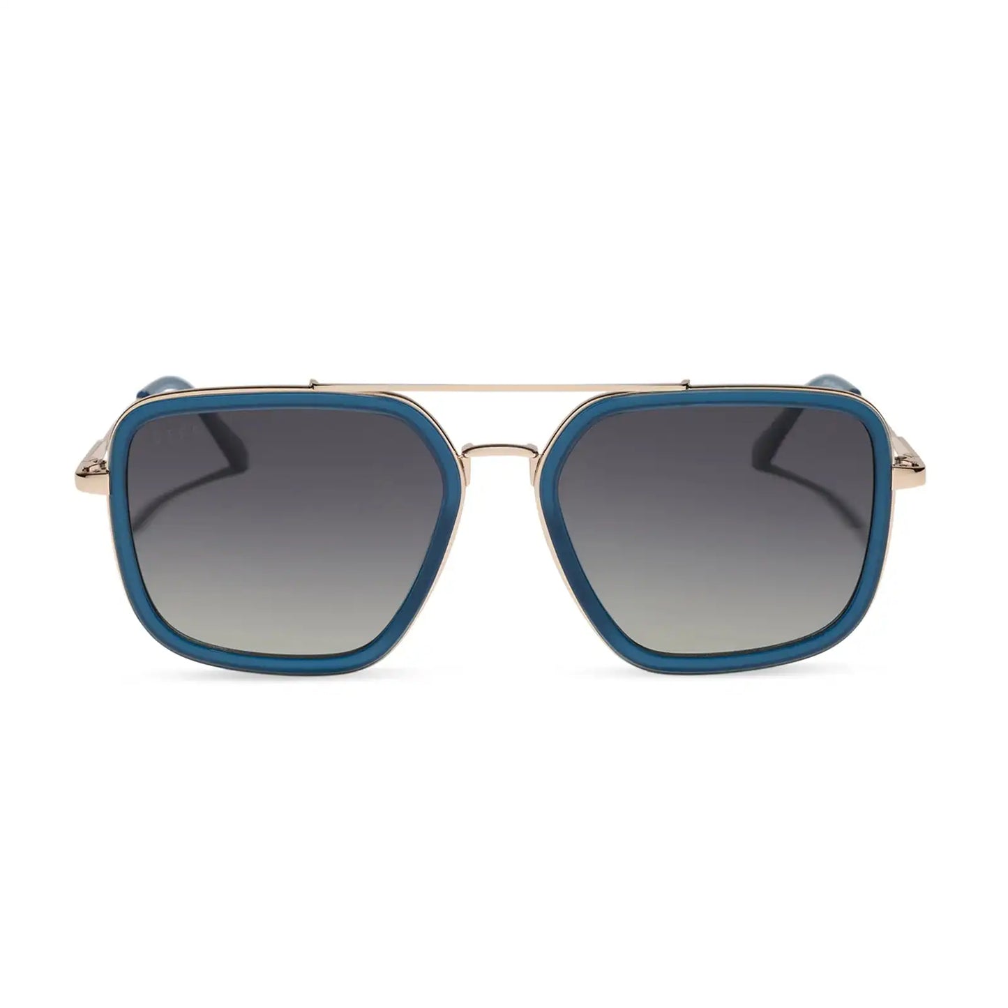 JORDAN - CLUBHOUSE BLUE + GOLD + GREY GRADIENT + POLARIZED SUNGLASSES