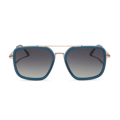 JORDAN - CLUBHOUSE BLUE + GOLD + GREY GRADIENT + POLARIZED SUNGLASSES