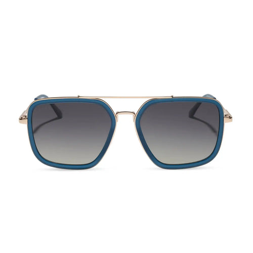 JORDAN - CLUBHOUSE BLUE + GOLD + GREY GRADIENT + POLARIZED SUNGLASSES