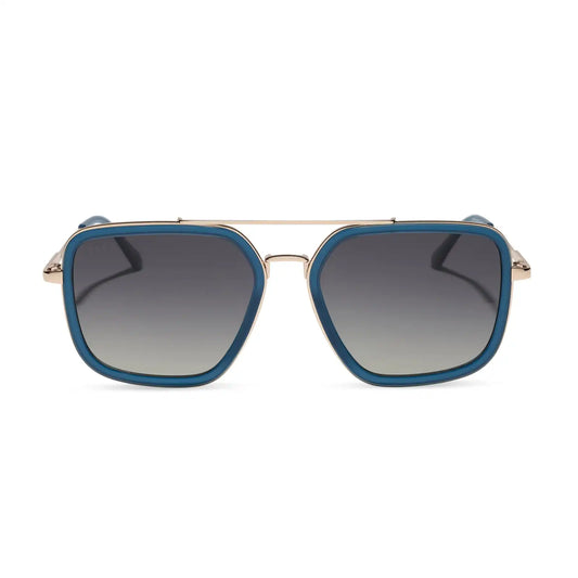 JORDAN - CLUBHOUSE BLUE + GOLD + GREY GRADIENT + POLARIZED SUNGLASSES