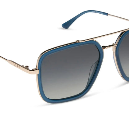 JORDAN - CLUBHOUSE BLUE + GOLD + GREY GRADIENT + POLARIZED SUNGLASSES