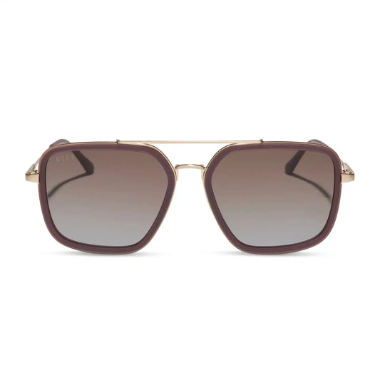 JORDAN - COCOA POWDER + COCOA POWDER TO BABY BLUE GRADIENT + SUNGLASSES