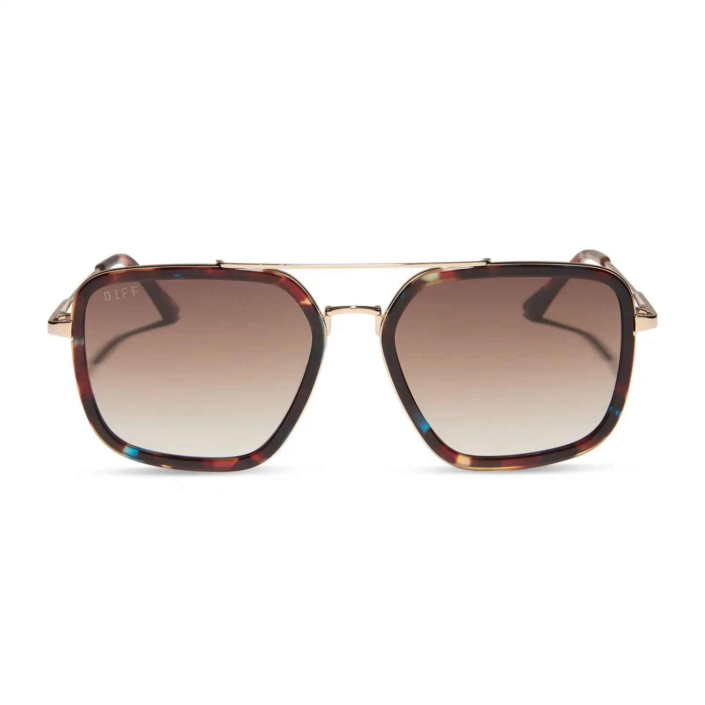 JORDAN - CONFETTI TORTOISE + BROWN GRADIENT SUNGLASSES