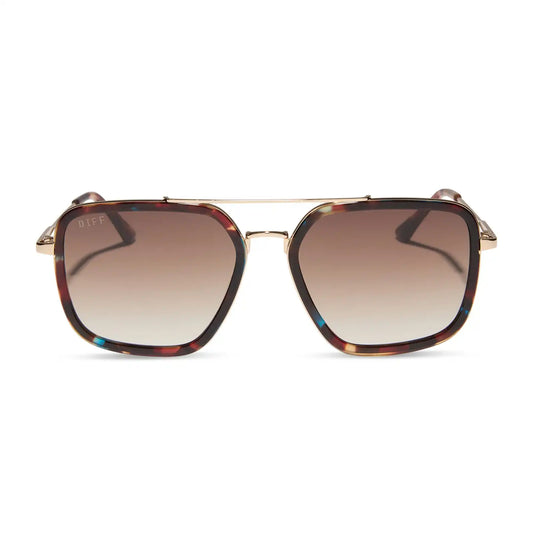 JORDAN - CONFETTI TORTOISE + BROWN GRADIENT SUNGLASSES