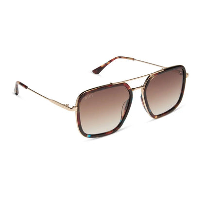 JORDAN - CONFETTI TORTOISE + BROWN GRADIENT SUNGLASSES