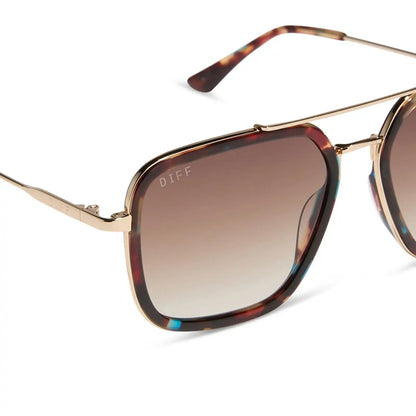 JORDAN - CONFETTI TORTOISE + BROWN GRADIENT SUNGLASSES