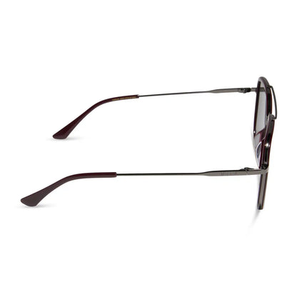 JORDAN - DARK CHERRY LACQUER + GREY GRADIENT + POLARIZED SUNGLASSES