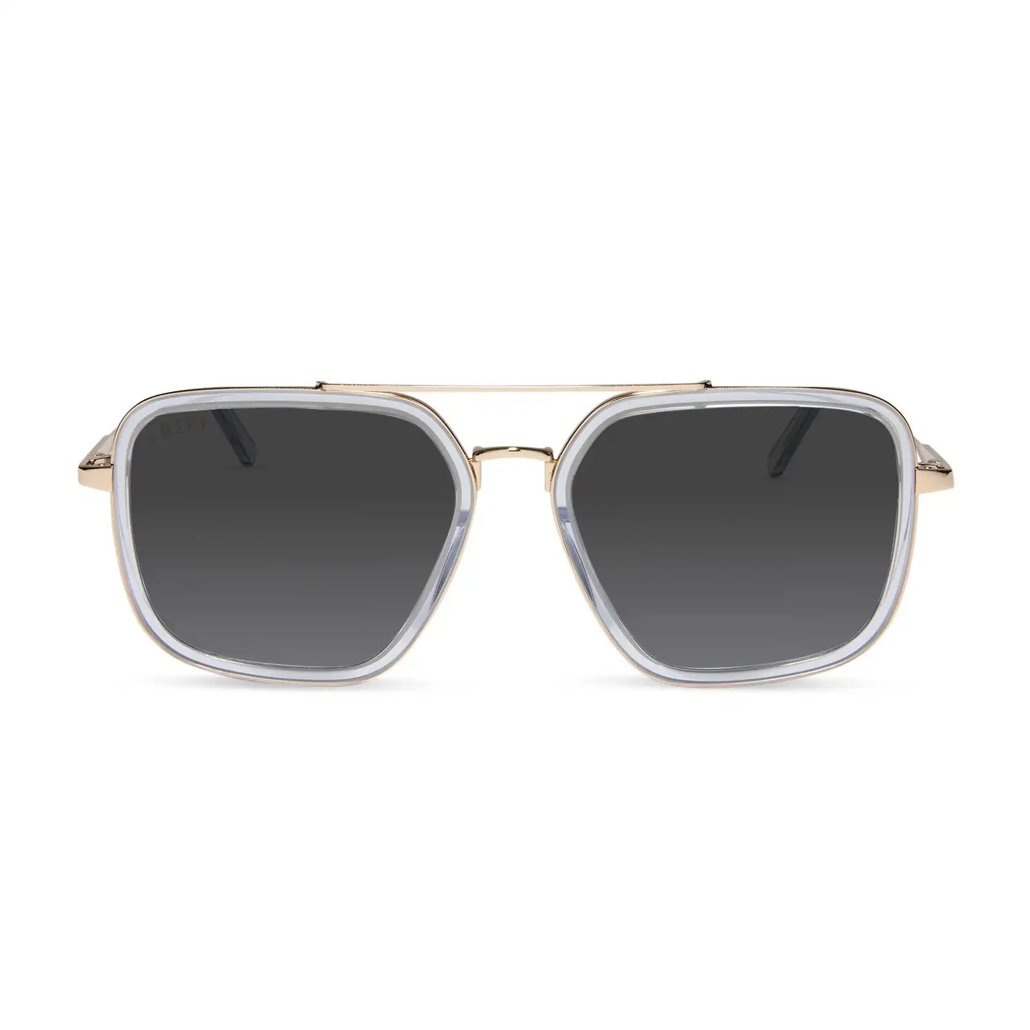 JORDAN - GOLD + CLEAR CRYSTAL TEMPLE TIPS + GLASSES