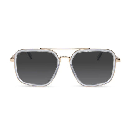 JORDAN - GOLD + CLEAR CRYSTAL TEMPLE TIPS + GLASSES