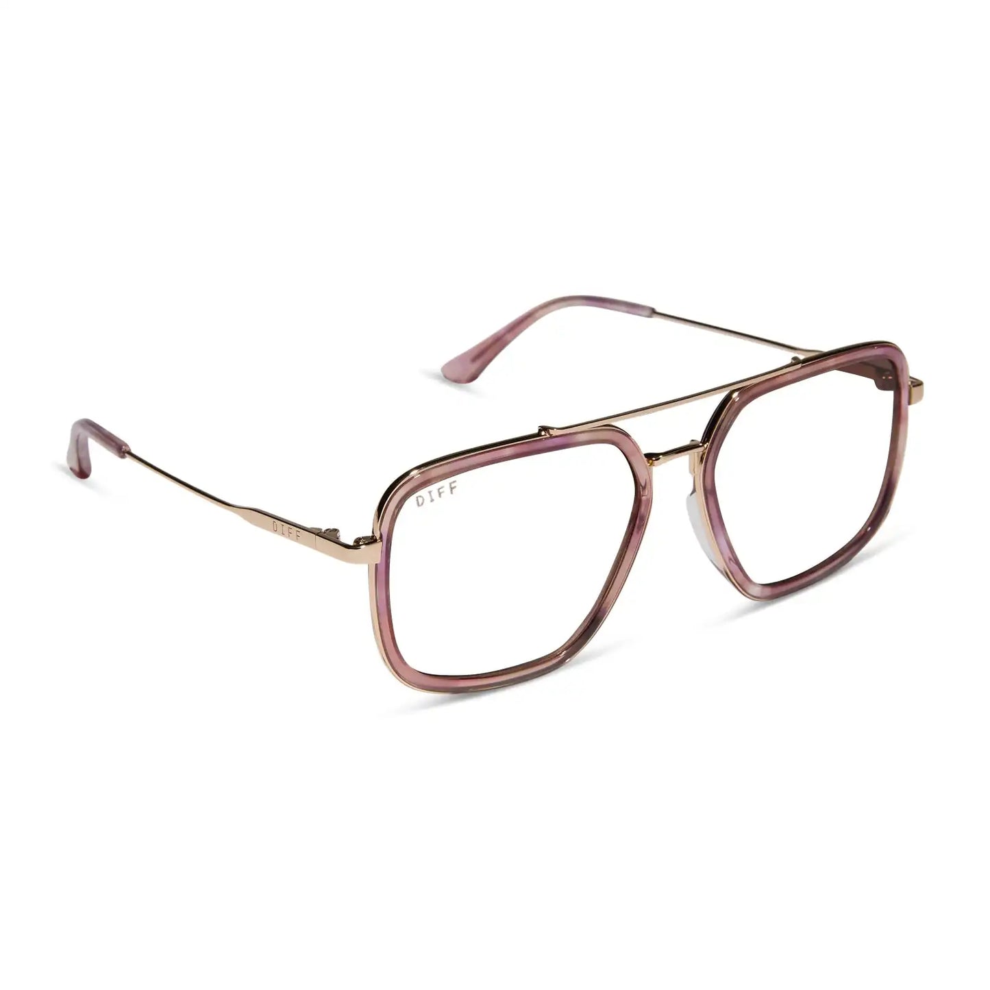JORDAN - GOLD + FLEUR TORTOISE TEMPLE TIPS + GLASSES