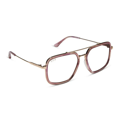 JORDAN - GOLD + FLEUR TORTOISE TEMPLE TIPS + GLASSES