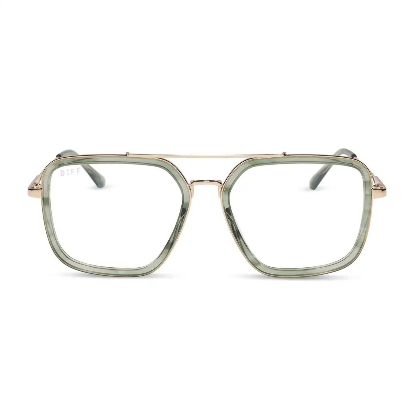 JORDAN - MATCHA + GOLD + BLUE LIGHT GLASSES