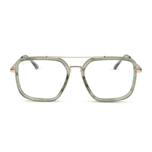 JORDAN - MATCHA + GOLD + BLUE LIGHT GLASSES