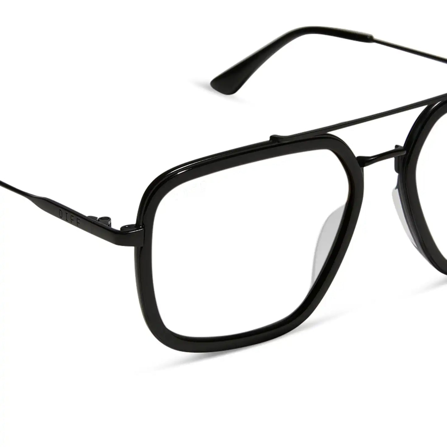 JORDAN - MATTE BLACK + BLACK TEMPLE TIPS + GLASSES