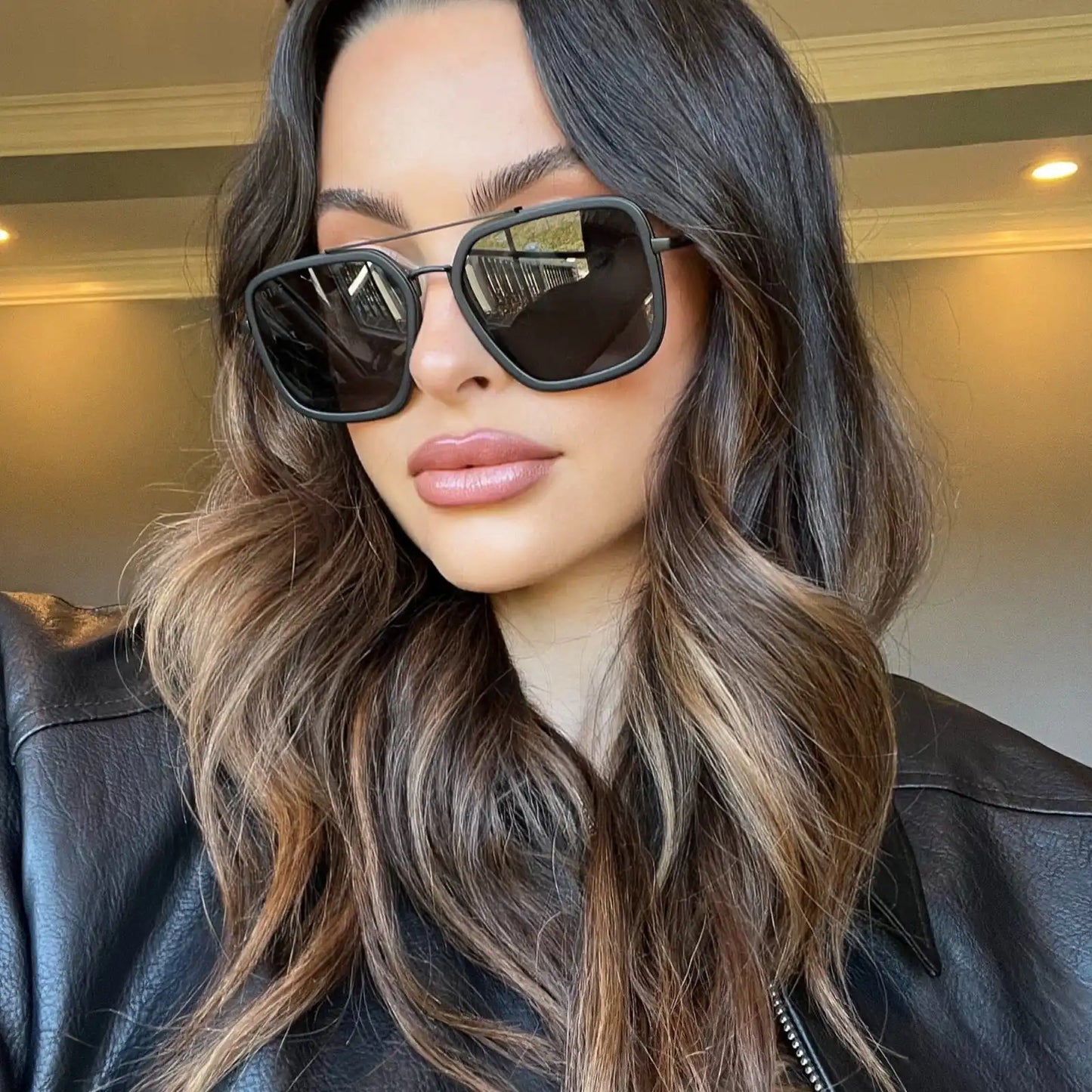JORDAN - MATTE BLACK + BLACK TEMPLE TIPS + BROWN GRADIENT + POLARIZED SUNGLASSES
