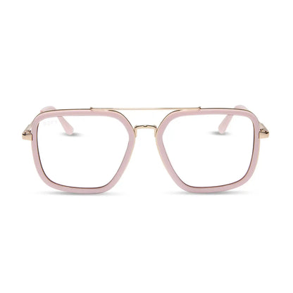 JORDAN - POWDER PINK + GOLD + GLASSES